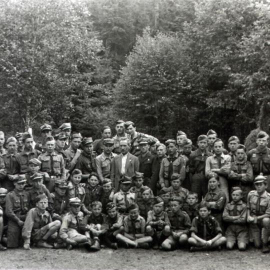 Rok 1938 – Obóz hufca radomszczańskiego w Worochcie na Ukrainie.