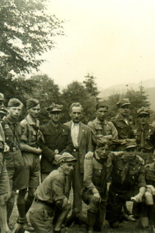 Rok 1938 – obóz hufca radomszczańskiego w Worochcie na Ukrainie.