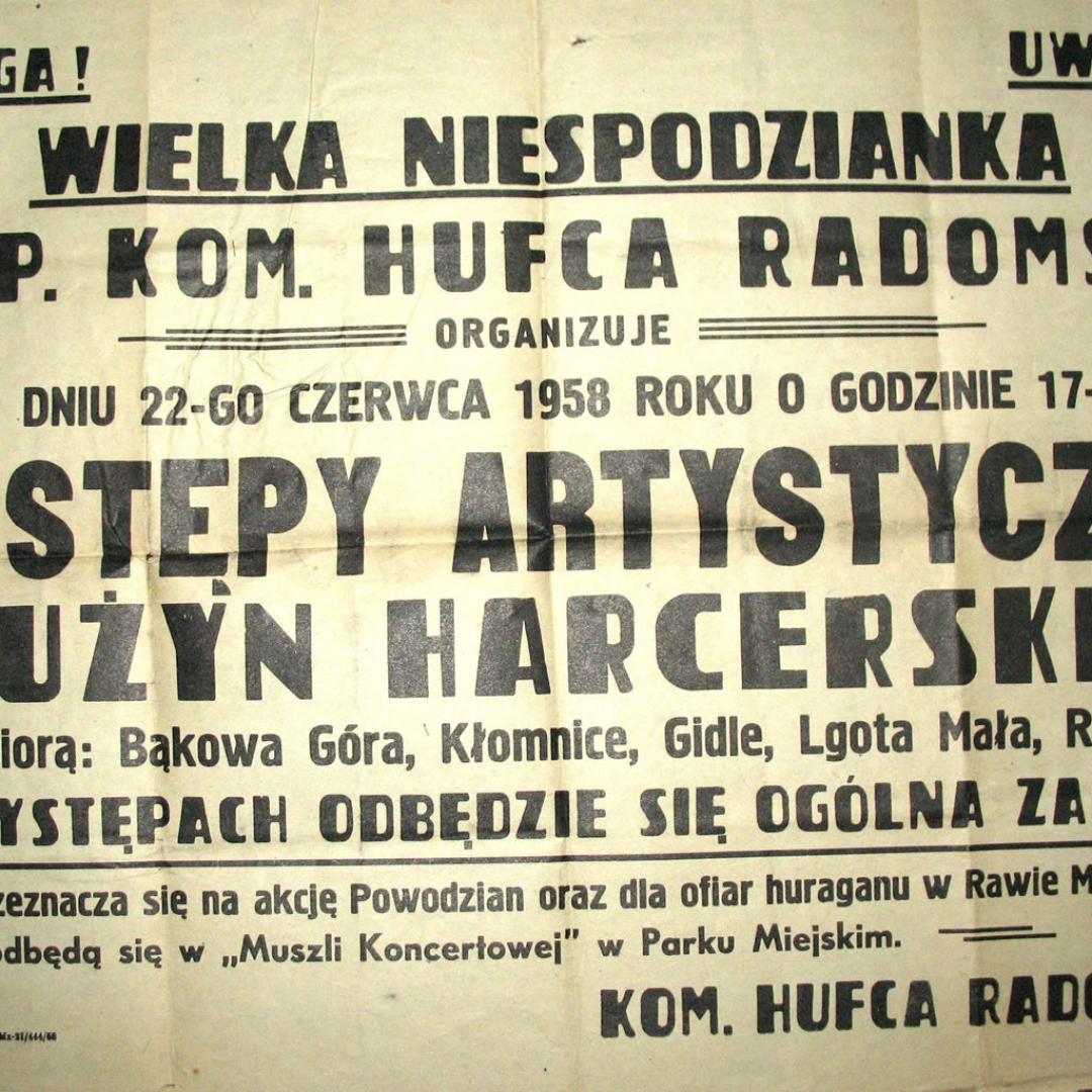 Plakat Komendy Hufca ZHP w Radomsku